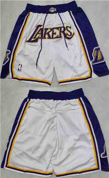 Los Angeles Lakers Purple White Shorts