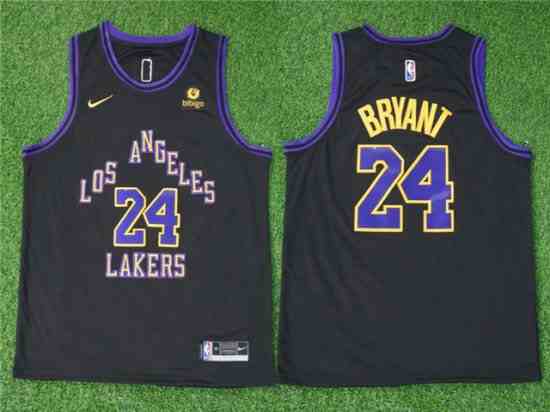 Los Angeles Lakers #24 Kobe Bryant 2023-24 Black City Edition Swingman Jersey