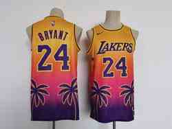 Mens Nba Los Angeles Lakers #24 Kobe Bryant Yellow Style Swingman Nike Jersey