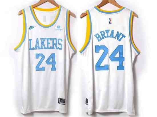 Los Angeles Lakers #24 Kobe Bryant 2022-23 White Classic Swingman Jersey