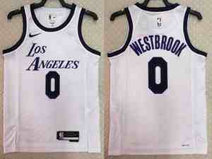 Mens Nba Los Angeles Lakers #0 Russell Westbrook White 2023 City Edition Swingman Nike Jersey