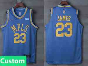 Mens Nba Los Angeles Lakers Custom Made Light Blue Mpls Nike Jersey