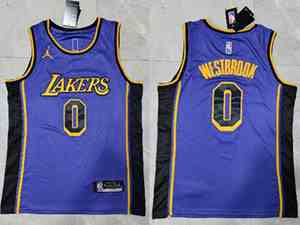Mens 2022-23 Nba Los Angeles Lakers #0 Russell Westbrook Purple Swingman Jordan Jersey