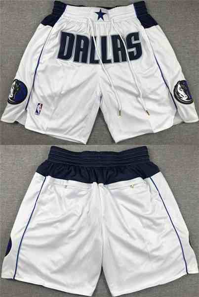 Men's Dallas Mavericks White Shorts