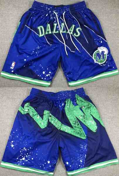 Men's Dallas Mavericks Royal Green  Shorts