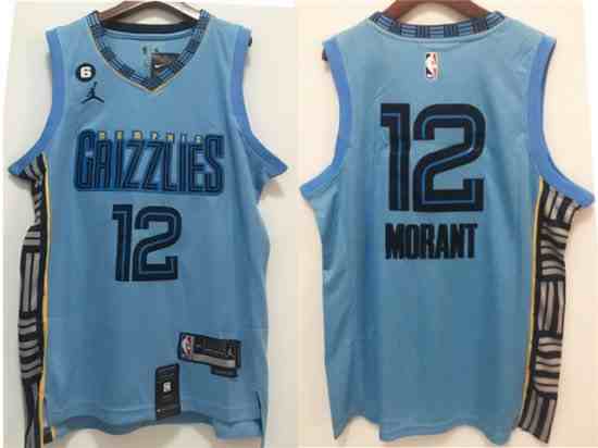 Memphis Grizzlies #12 Ja Morant 2022-23 Light Blue Statement Edition Swingman Jersey