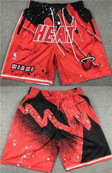 Men's Miami Heat Red Black Shorts