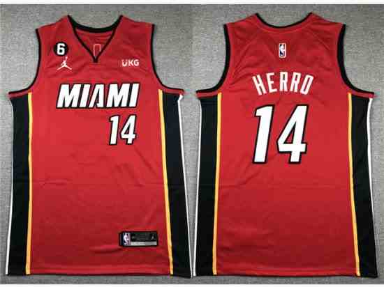 Miami Heat #14 Tyler Herro 2022-23 Red Statement Swingman Jersey
