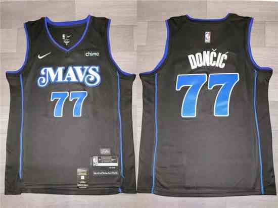 Dallas Mavericks #77 Luka Doncic 2023-24 Black City Edition Swingman Jersey