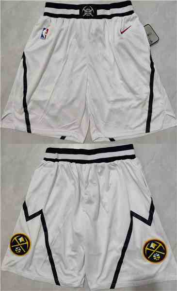 Men's Denver Nuggets White Shorts