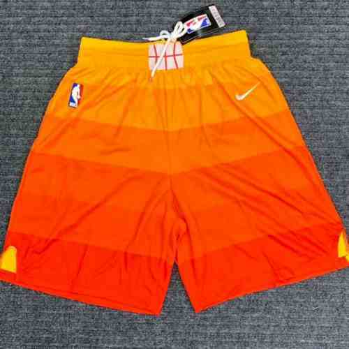 Men' Utah Jazz Orange City Edition Shorts (Run Smaller)
