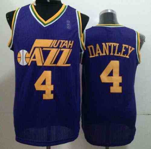 Jazz #4 Adrian Dantley Purple Throwback Stitched NBA Jersey