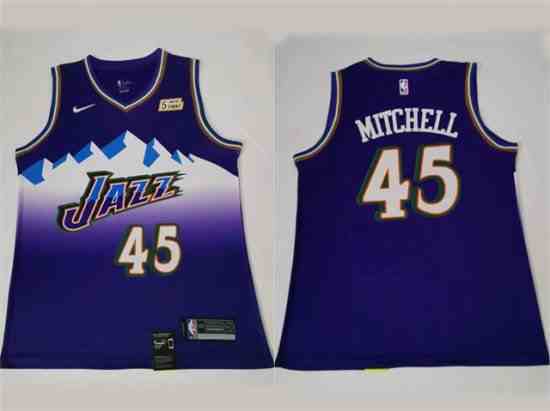 Utah Jazz #45 Donovan Mitchell 2019-20 Purple Classic Edition Swingman Jersey
