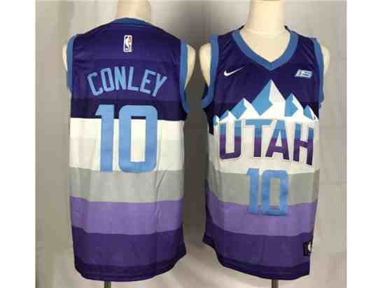 Utah Jazz #10 Mike Conley Purple City Edition Swingman Jersey