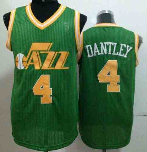 Jazz #4 Adrian Dantley Green Throwback Stitched NBA Jersey