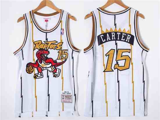 Toronto Raptors #15 Vince Carter 1998-99 WhiteGold Hardwood Classics Jersey