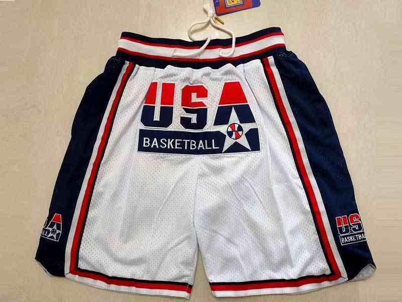 Nba Usa Dream Team White Usa One Pocket Shorts