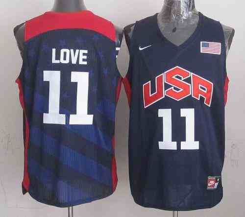Nike 2012 Olympics Team USA #11 Kevin Love Dark Blue Stitched NBA Jersey