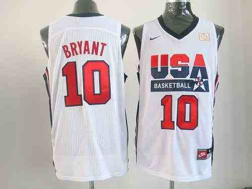 Nike Team USA #10 Kobe Bryant White 2012 USA Basketball Retro Stitched NBA Jersey