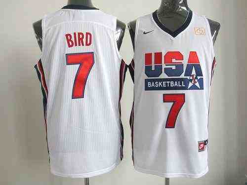 Nike Team USA #7 Larry Bird White 2012 USA Basketball Retro Stitched NBA Jersey