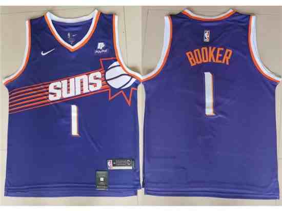 Phoenix Suns #1 Devin Booker 2023-24 New Purple Swingman Jersey