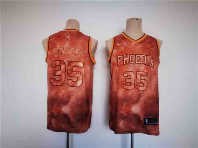 Men's Phoenix Suns #35 Kevin Durant Orange Stitched Basketball Jersey