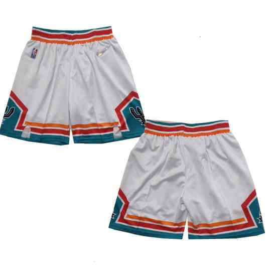 Men' SA Spurs White Shorts
