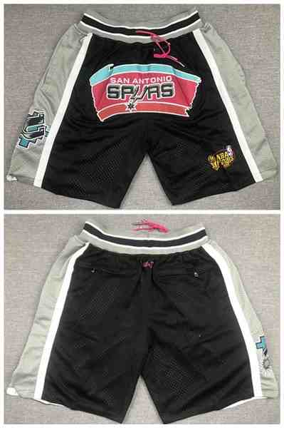 Men' San Antonio Spurs Black Shorts