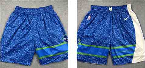 2024 Men's Milwaukee Bucks Blue Shorts