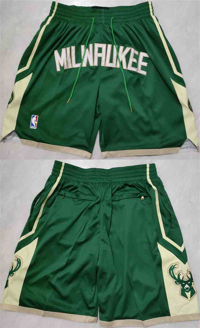 Men's Milwaukee Bucks Green Shorts