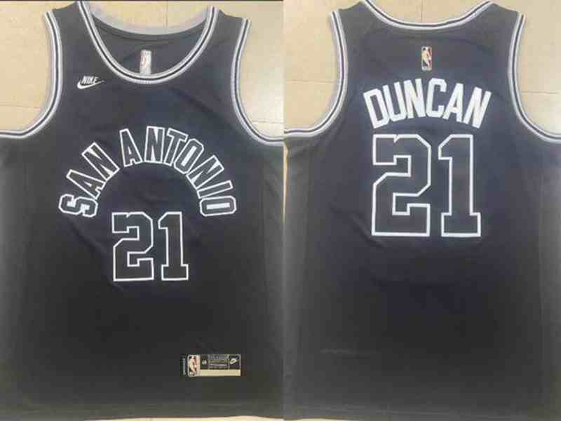 Mens Nba San Antonio Spurs #21 Tim Duncan Black Swingman Nike Jersey