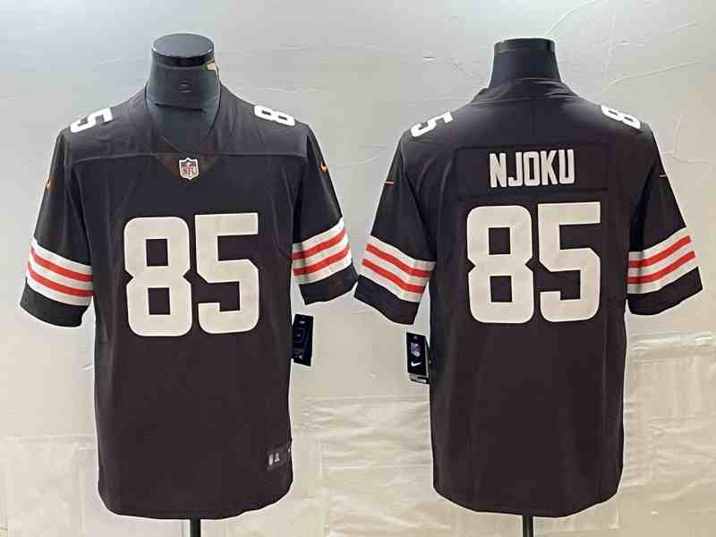 Men's Cleveland Browns #85 David Njoku Brown Vapor Untouchable Limited Stitched NFL Jersey