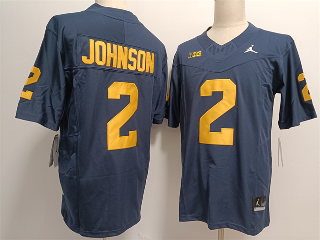 Men's Michigan Wolverines #2 Will Johnson Navy 2024 F.U.S.E. Stitched Jersey