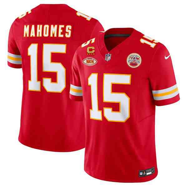 Men’s Kansas City Chiefs #15 Patrick Mahomes Red 2024 F.U.S.E. With NKH Patch And 4-Star C Patch Vapor Untouchable Limited Stitched Jersey