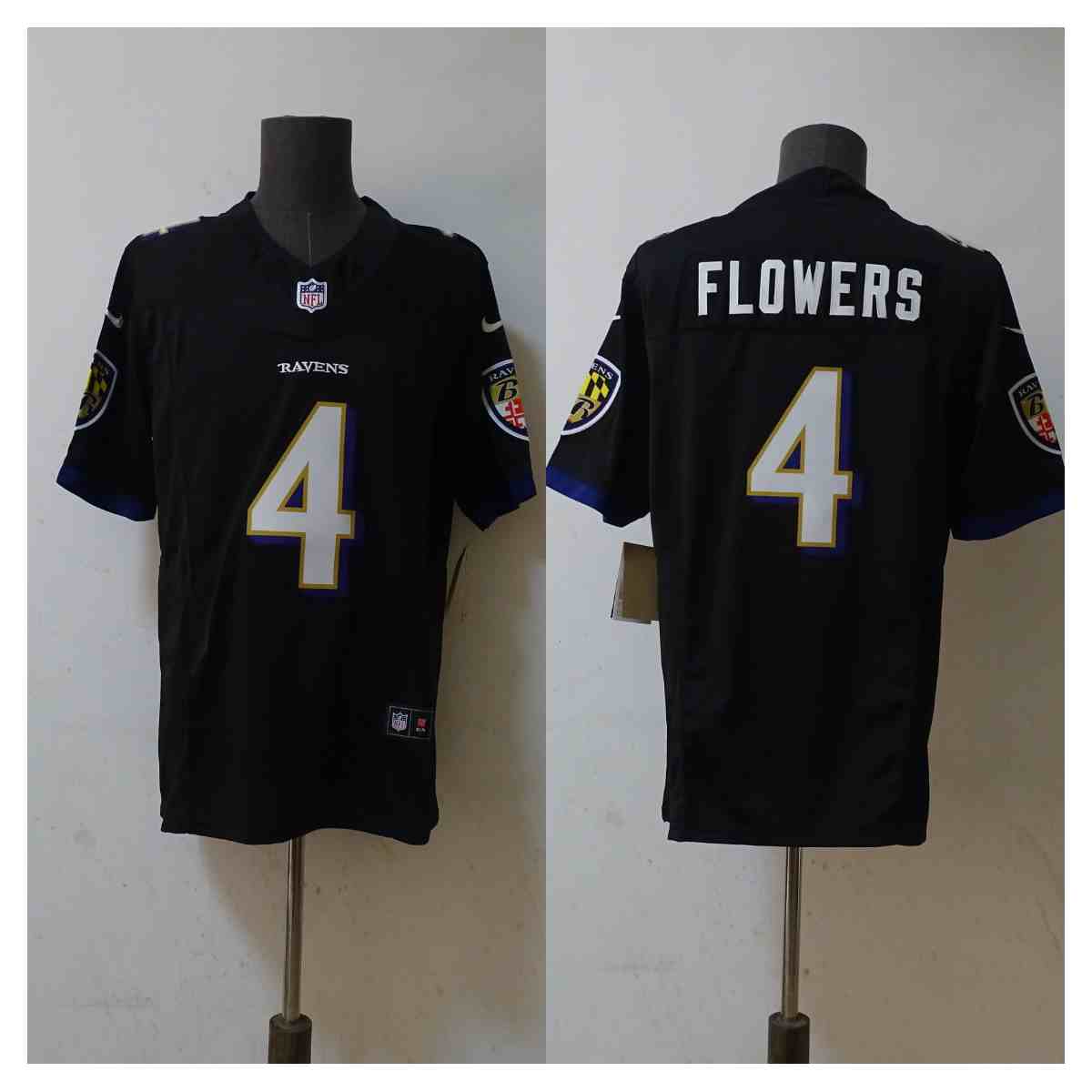 Men's Baltimore Ravens #4 Zay Flowers   Black 2023 F.U.S.E. Vapor Untouchable Stitched Jersey
