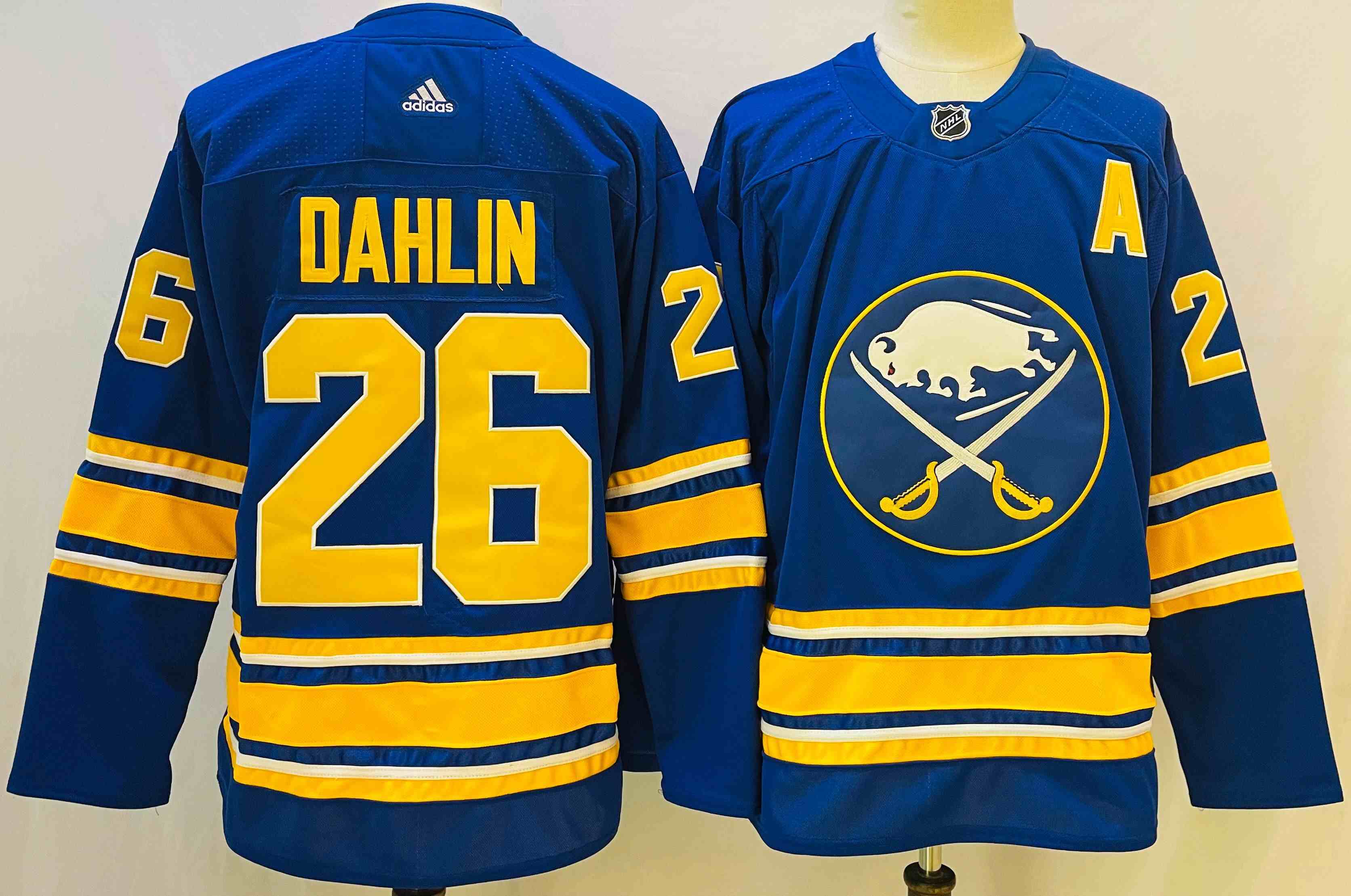 Mens 2021 Nhl Buffalo Sabres #26 Rasmus Dahlin Blue Adidas Jersey