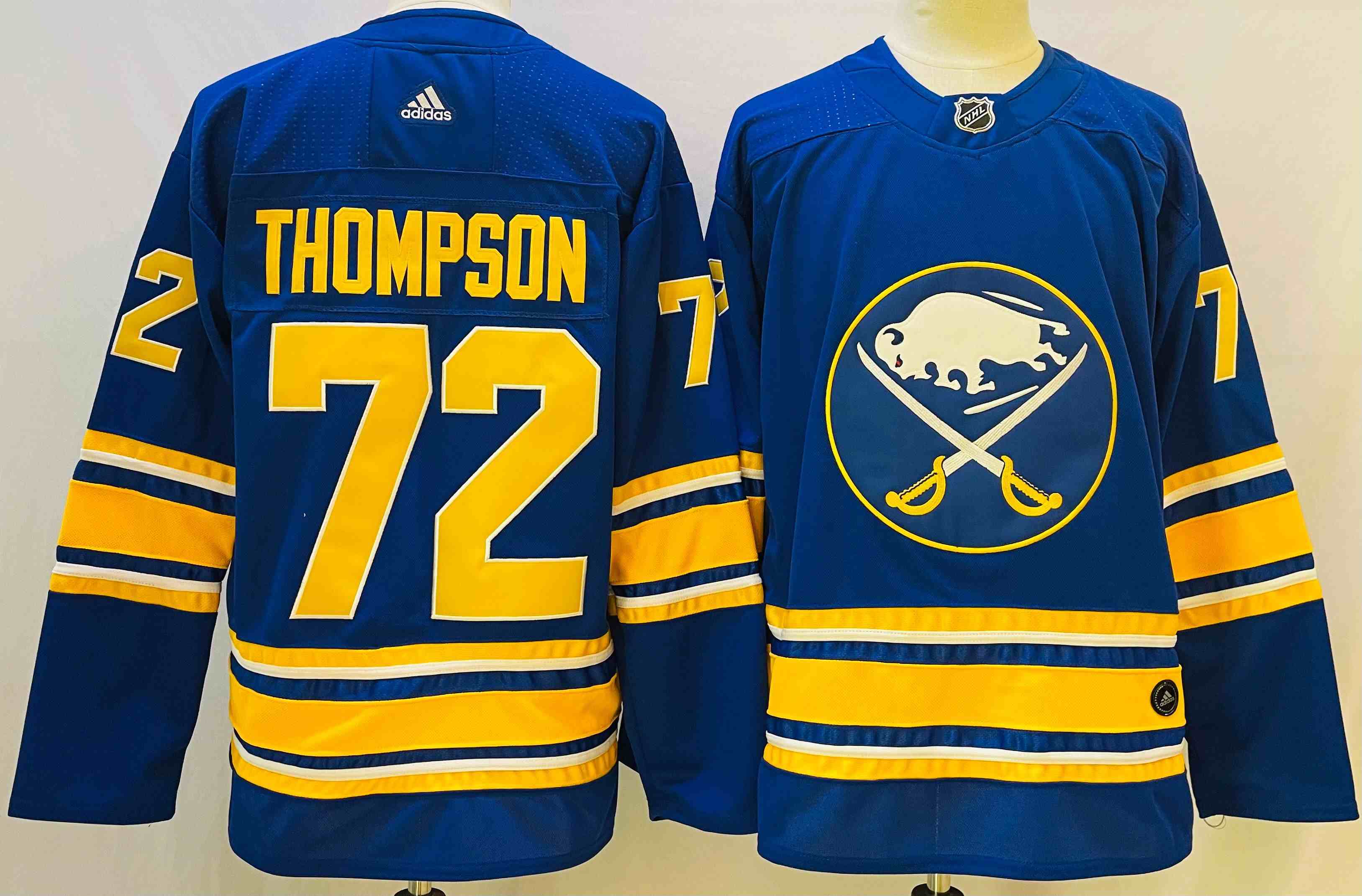 Mens 2021 Nhl Buffalo Sabres #72 Tage Thompson Blue Adidas Jersey