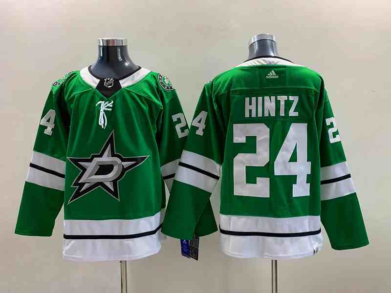 Mens Nhl Dallas Stars #24 Roope Hintz Green Adidas Home Jersey