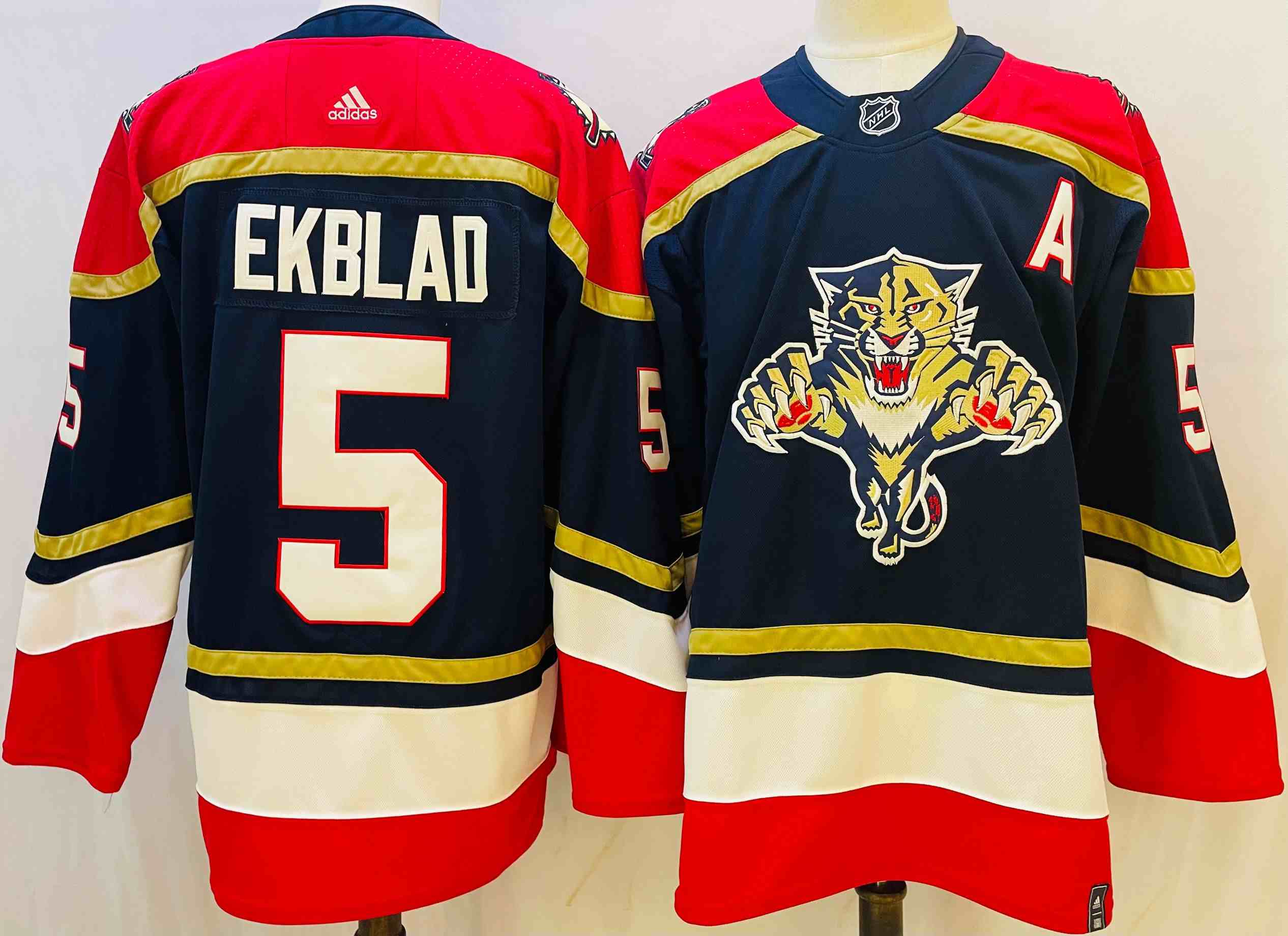 Men's Florida Panthers #5 Aaron Ekblad Black Reverse Retro Stitched NHL Jersey