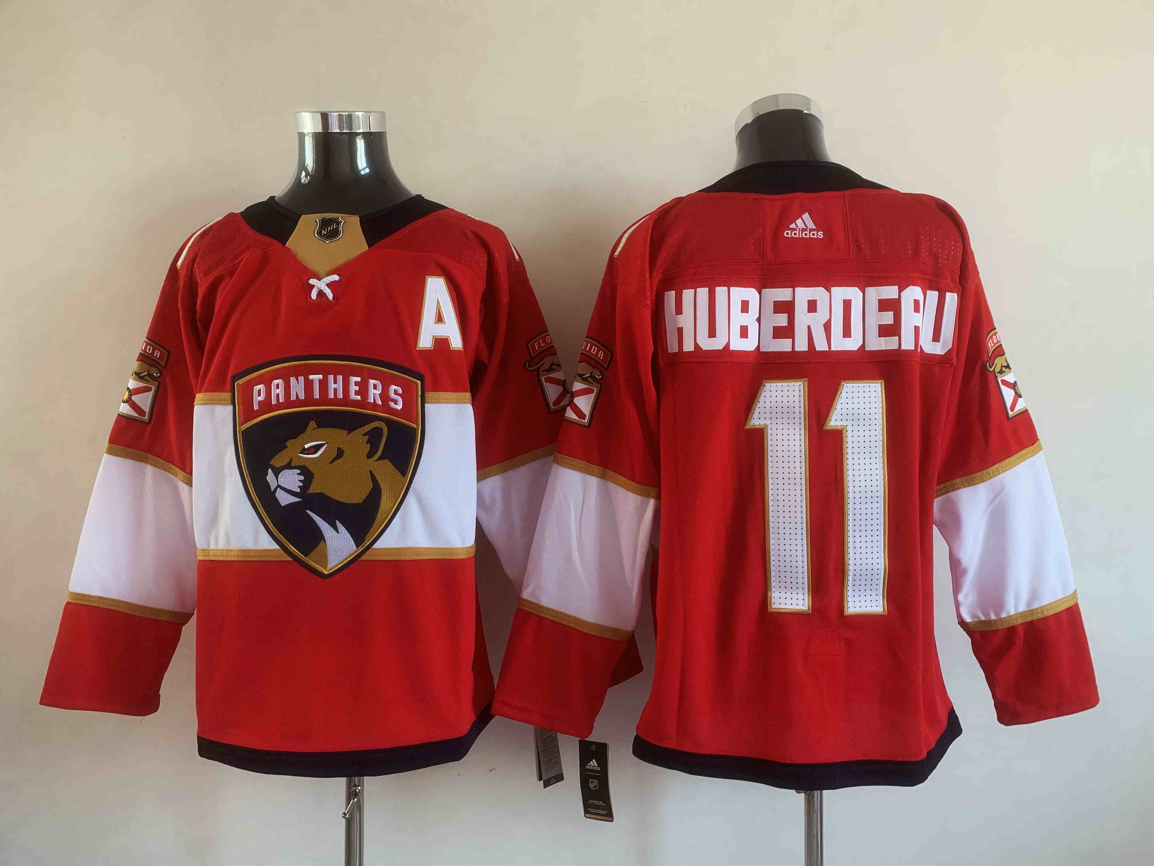 Men's Florida Panthers #11 Jonathan Huberdeau Red Stitched Jersey