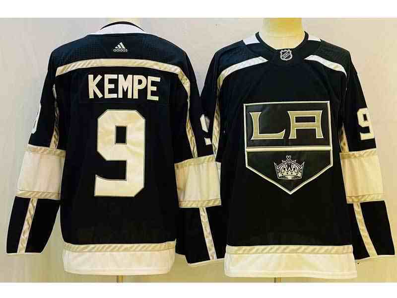 Mens Nhl Los Angeles Kings #9 Adrian Kempe 2022 Black Home Adidas Jersey
