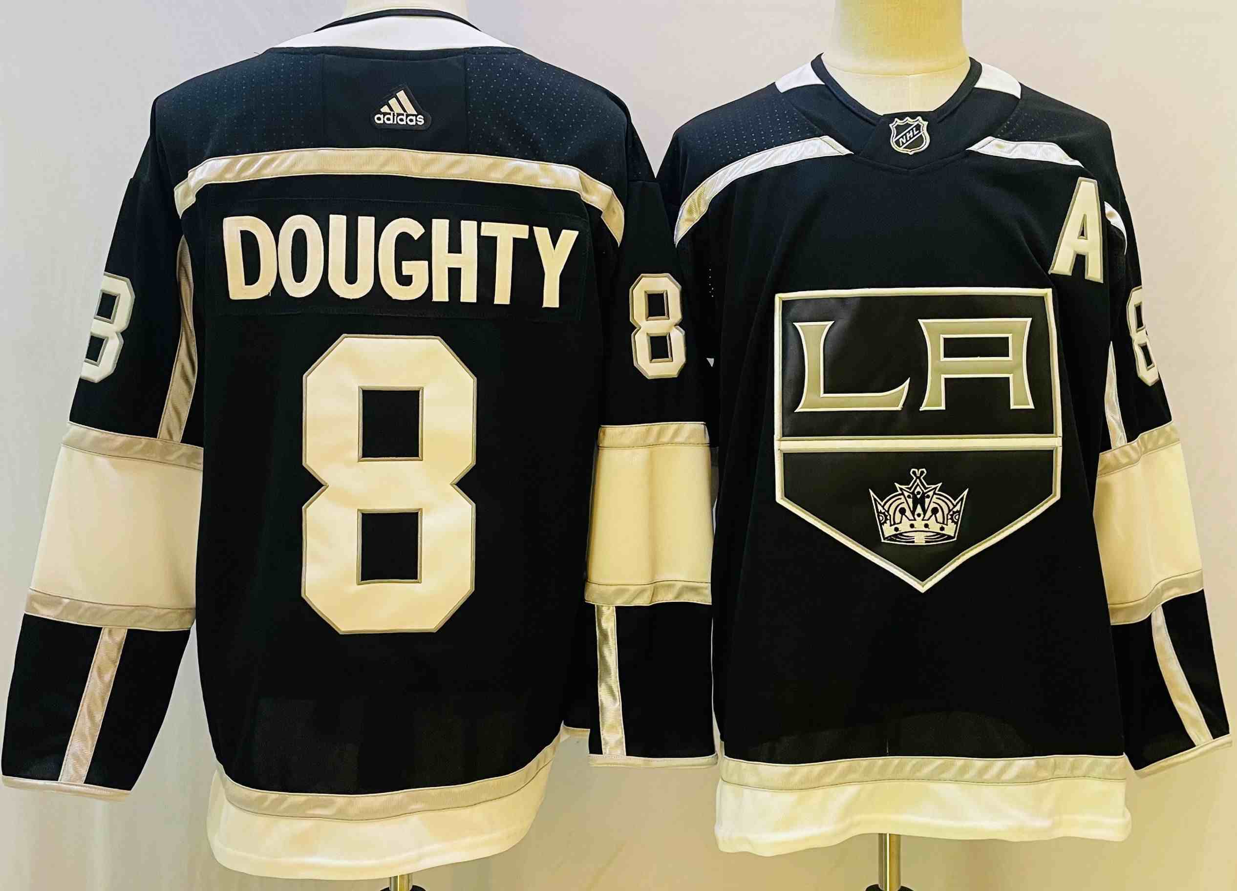 Mens Nhl Los Angeles Kings #8 Drew Doughty 2022 Black Home Adidas Jersey