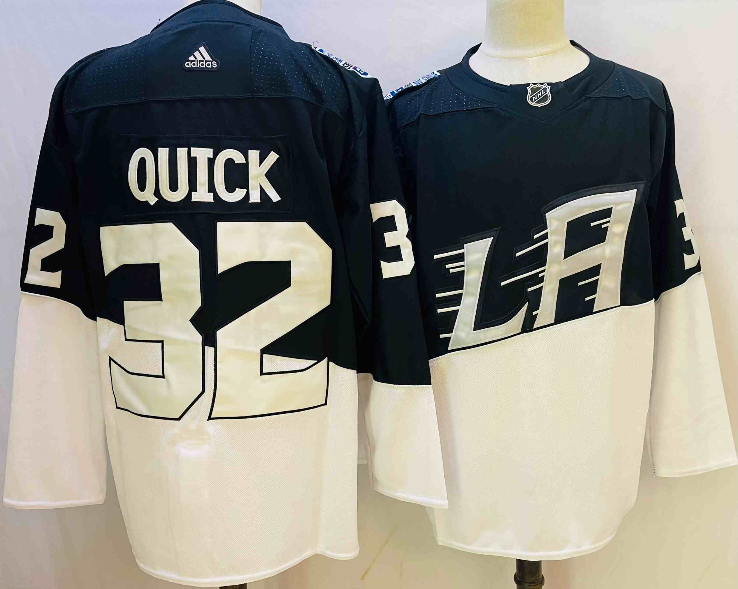 Adidas Los Angeles Kings #32 Jonathan Quick Men's 2020 Stadium Series White Black Stitched NHL Jersey