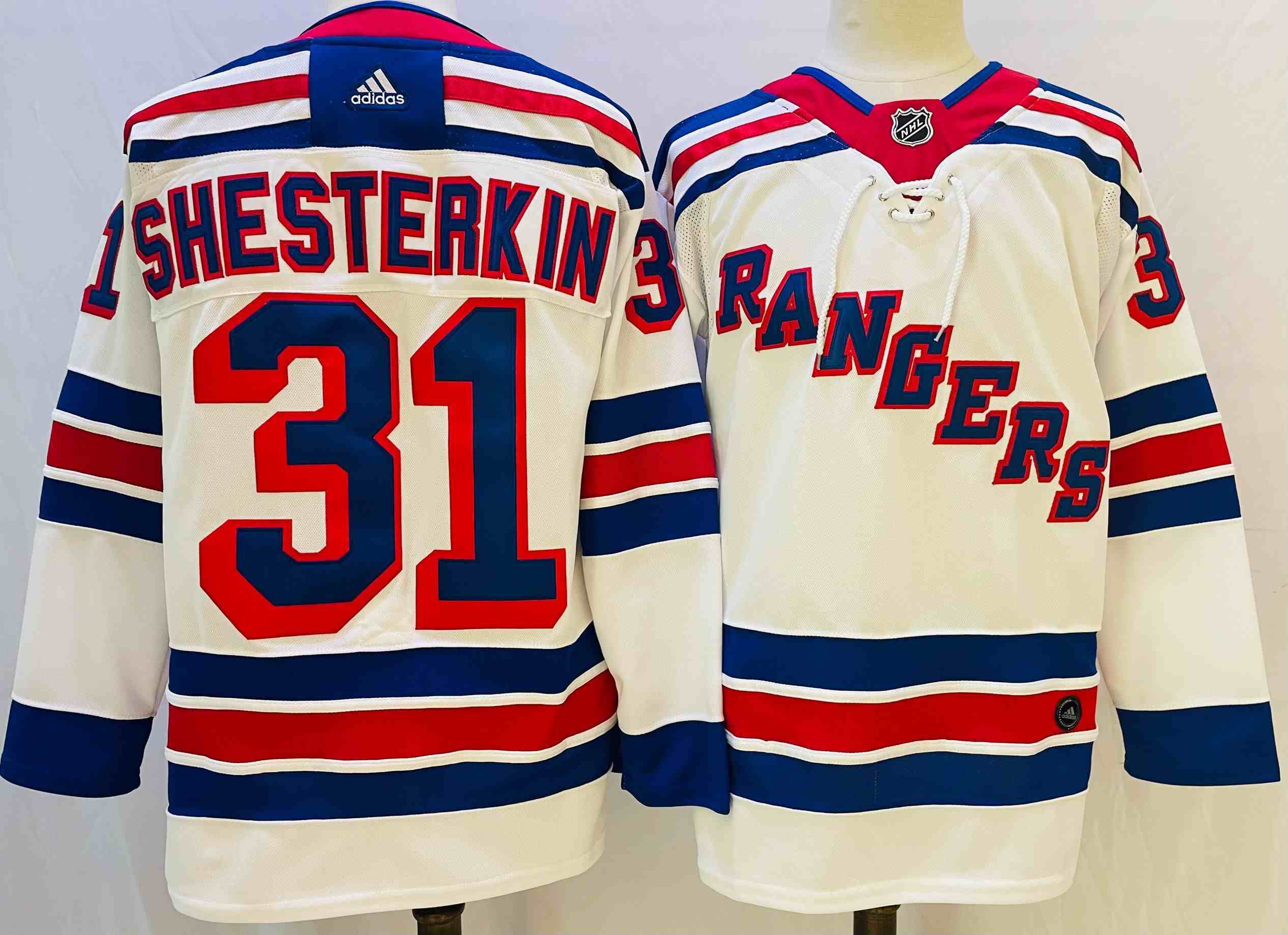 Men's New York Rangers #31 Igor Shesterkin  White Stitched Jersey