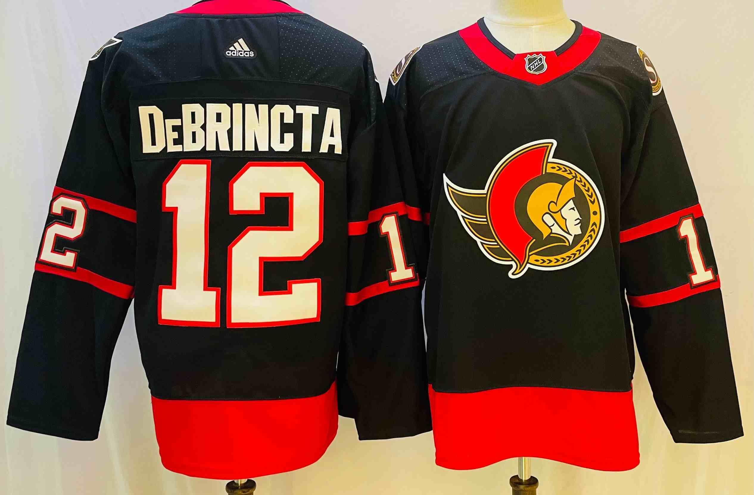 Mens Nhl Ottawa Senators #12 Alex Debrincat 2022 Home Black Adidas Jersey