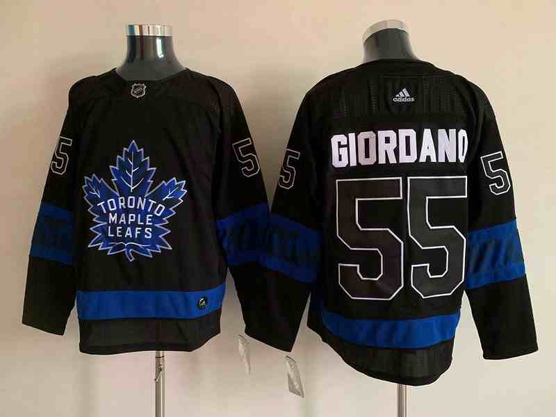 Men's Toronto Maple Leafs Black #55 Mark Giordano Alternate Premier Breakaway Reversible Stitched Jersey