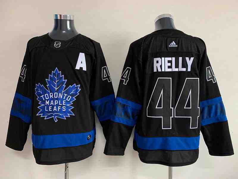 Men's Toronto Maple Leafs Black #44 Morgan Rielly Alternate Premier Breakaway Reversible Stitched Jersey