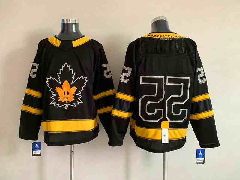 Mens Nhl Toronto Maple Leafs #22 Black X Drew House Both Side All Can Wear Alternate Adidas Jersey