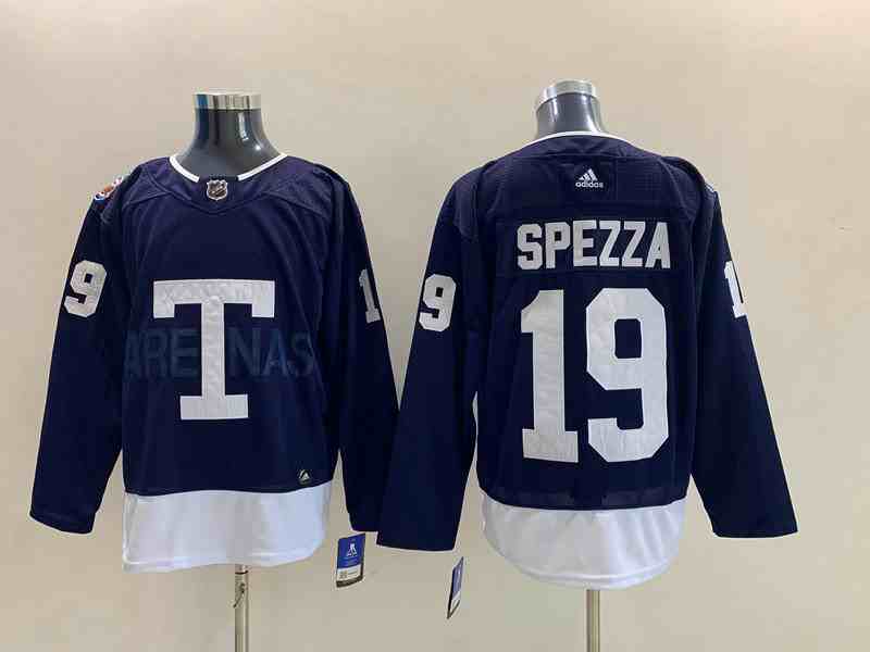 Mens Nhl Toronto Maple Leafs #19 Jason Spezzal Blue Navy Big T 2022 Heritage Classic Authentic Jersey