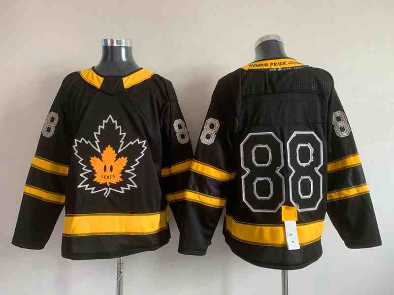 Mens Nhl Toronto Maple Leafs #88 William Nylander Black X Drew House Both Side All Can Wear Alternat (2)